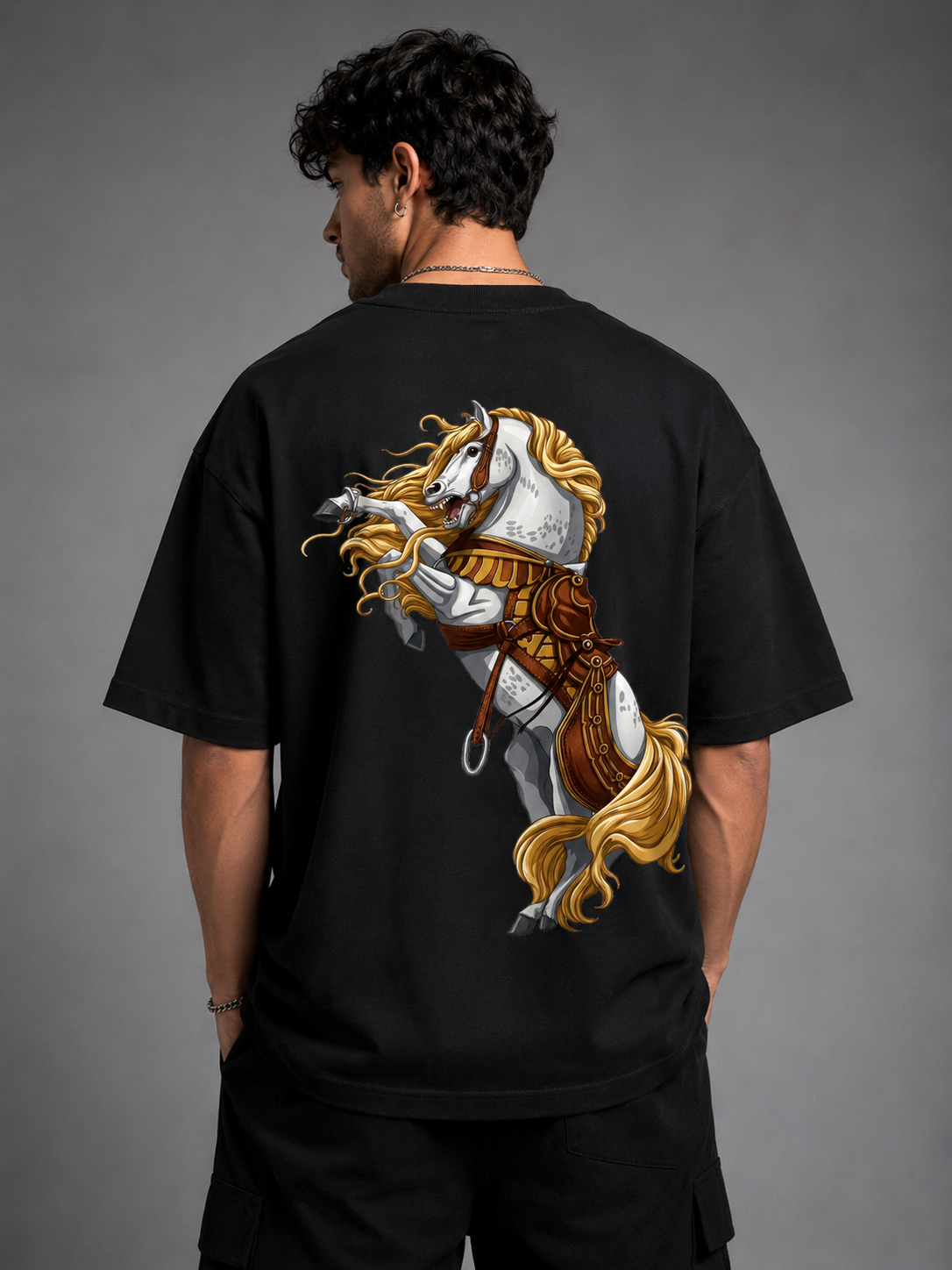 Black Saddle Oversized T-Shirt
