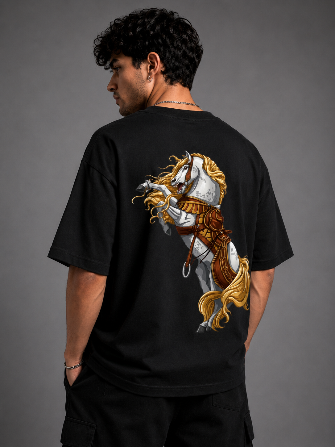 Black Saddle Oversized T-Shirt